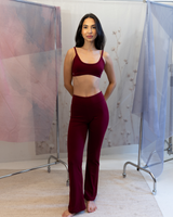 Calça Cotton Flare - Cherry